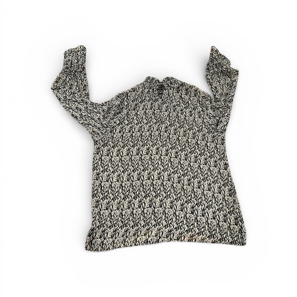 MISA LOS ANGELES Giana Black White Print Long Sleeve Sheer Smock Neck Top S - Picture 8 of 14